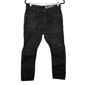 AllSaints Raw Short Kick Jeans Men's 28 Okayama Japan Selvedge Denim Dark Wash